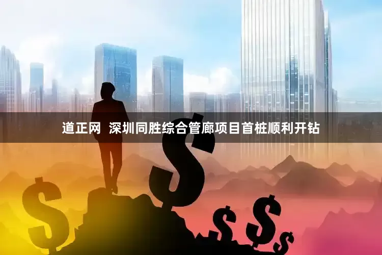 道正网  深圳同胜综合管廊项目首桩顺利开钻