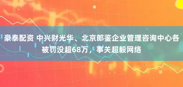 豪泰配资 中兴财光华、北京郎鉴企业管理咨询中心各被罚没超68万，事关超毅网络